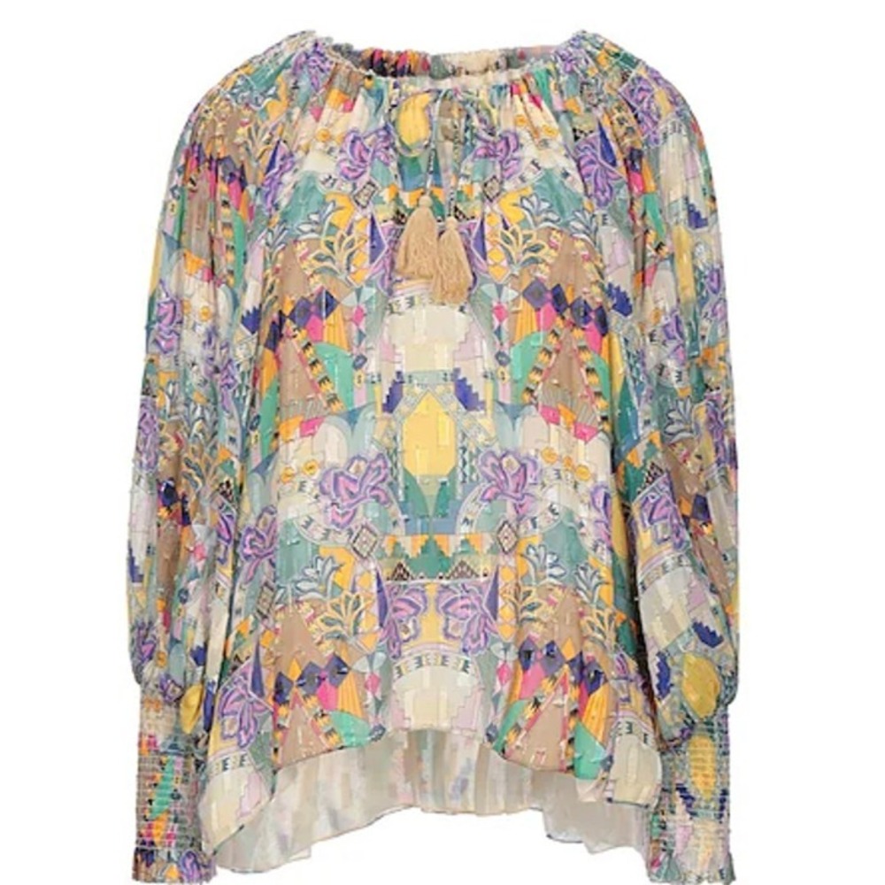 Chufy | Inka Tasseled Blouse Multicolor Sz S‎
